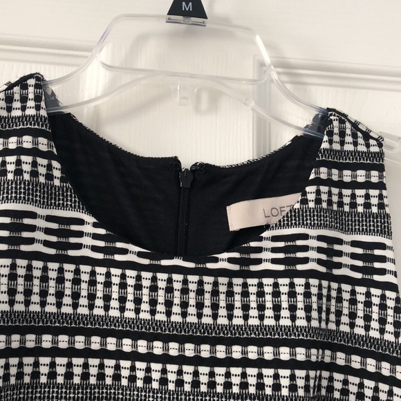 LOFT black and white tank top dress EUC - Picture 3 of 8
